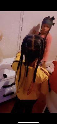 Kids knotless braids