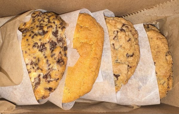 Ten-Hut, Line up!    Black and White, Corn, & Chocolate Chip Cookies reporting for duty.