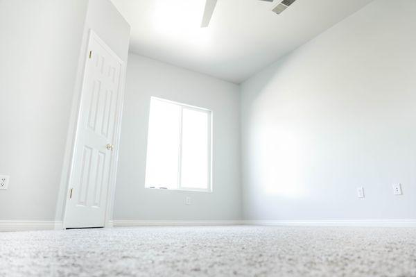 New flooring, fresh paint, and a new ceiling fan