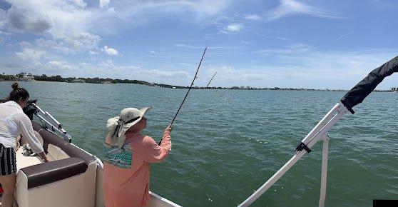 Salty Boat Rental is a great place to rent a pontoon boat for a day of intracoastal fishing.