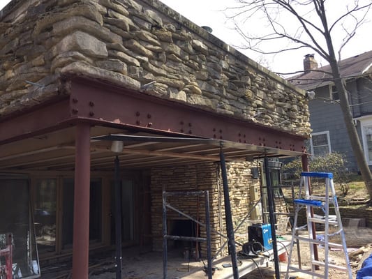 Current I beam restoration project in Highland Park