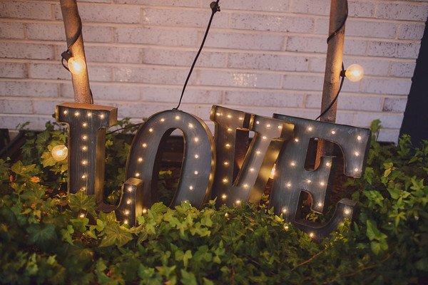 Vintage Marquee Letters with your names, initials, or any other message.