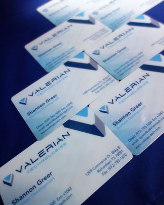 Plastic business cards