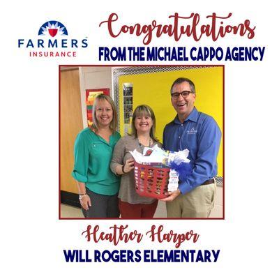 Congratulations to Heather Harper at Will Rogers Elementary for winning $100 of Classroom Supplies!