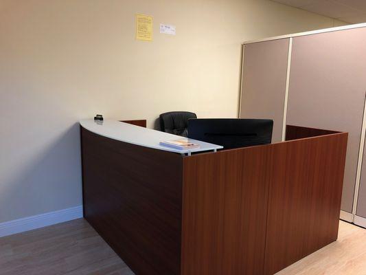 Reception desk accounting & tax office