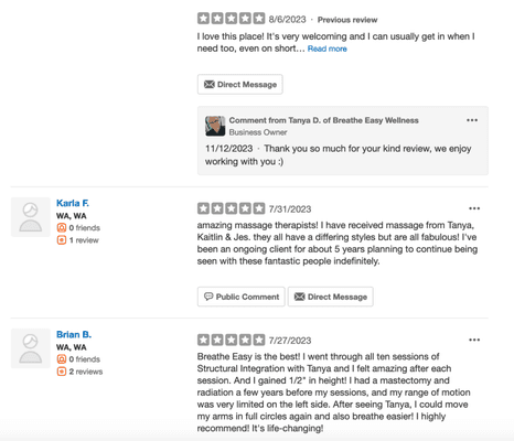 Yelp is refusing to show our reviews for some reason.. but here a re a few.