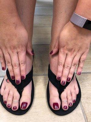 OPI Gel mani and pedi . Miami Beet