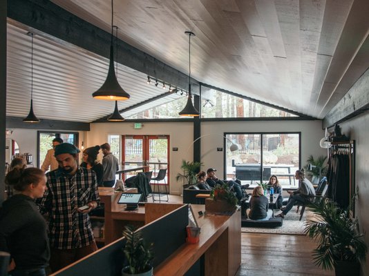 High ceilings and lots of natural light