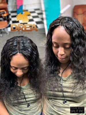 Lace closure sewin