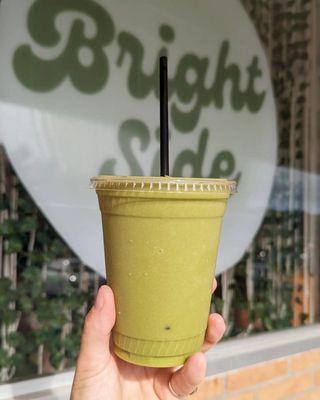 A Mango Matcha smoothie with pea protein powder absolutely slaps on a beautiful hot summer Thursday