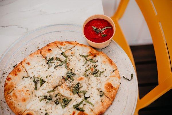 Starter - Bread + Curds with Crushed Tomato Sauce