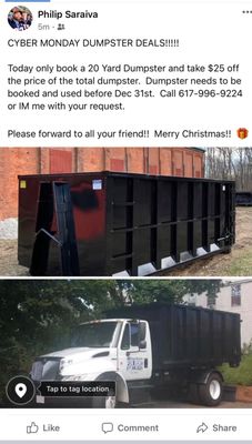 20 yard dumpster