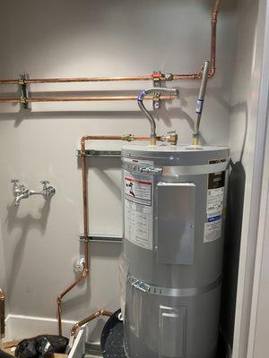 New water heater with expansion tank