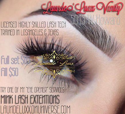 REAL MINK LASH EXTENSIONS.