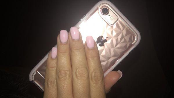 My pretty pink acrylic nails