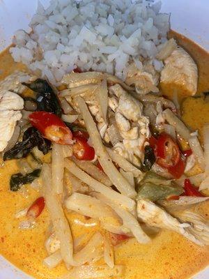 Red Curry- XXXHot (Cauliflower rice not included)