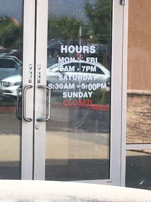 Business hours.