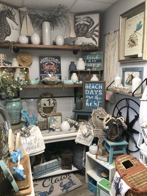 Come and visit our coastal room for all of your home decor needs.