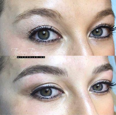 Before and after Microblading