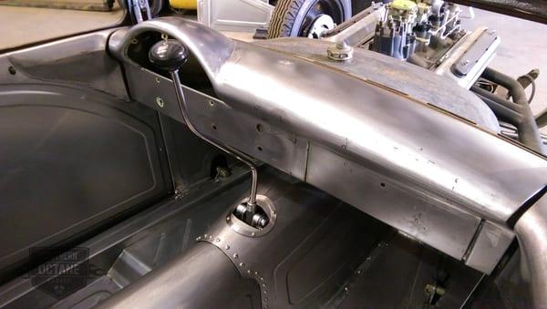 Custom sheet metal interior for a 1929 Ford Model A hot rod. Work by Jeremy Smith of Southern Octane Garage