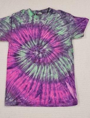 Tie-dye tee shirt that reminds me of watermelon