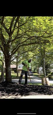 Gotta love summer mulch jobs