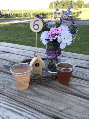 Outside tables for pizza & life music night with War Horse hard cider & a local beer.