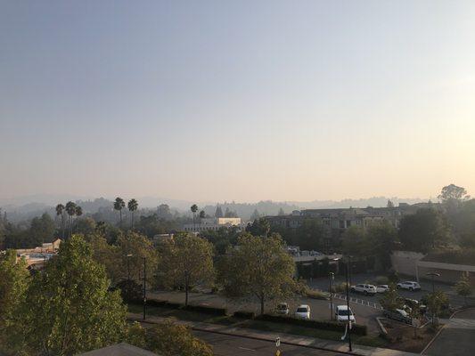 View from Tesla Superchargers 4th floor of the parking garage