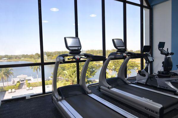 Gym on 5th floor over looking the lake