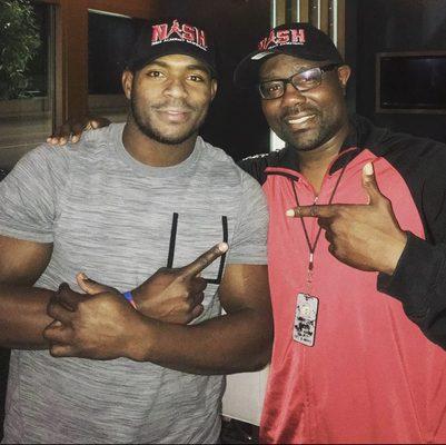 Ex-Dodgers great Yasiel Puig supporting Nash Skills academy basketball.