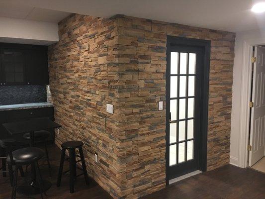 Stone Veneer Wine Cellar