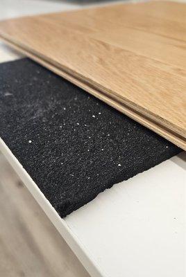 Serenity Ultimate Underlay™ is a perfect solution for any floated, glued down or nailed down wood floor. 93% post-consumer recycle rubber.