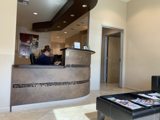 Waiting area / reception desk