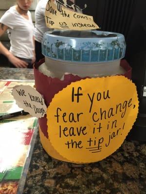 Fun tip jar