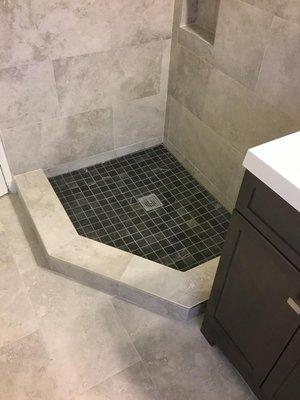 Tile bathroom remodel