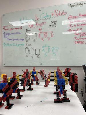 An Army of Knights, built as a Warm Up build during a Coding & Robotics Camp.