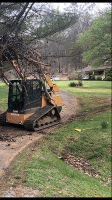 Brush pile removal