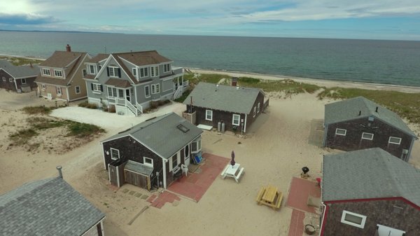 Beachland cottages on east Sandwich beach