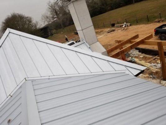 Residential metal roof completed.