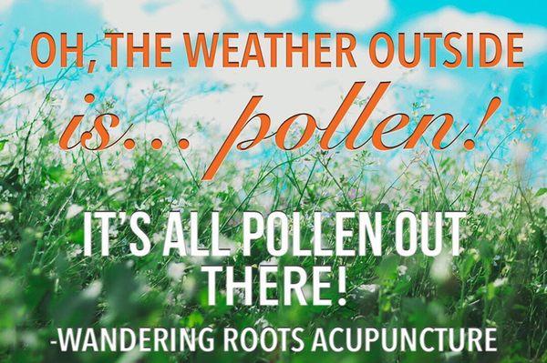 Get allergy relief with acupuncture!