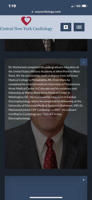 CNY Surgeons bio, Dr Markwood