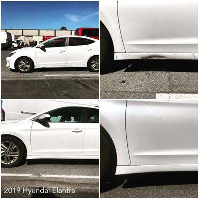 2019 Hyundai Elantra  Rocker Panel Repair  Before & After