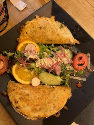 Quesadillas with salad