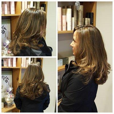 Sun-kissed highlights and handcrafted haircut by Keli Murphy