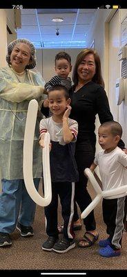 Kids first time at the dentist. Thank you Dr. G for making it so fun for them!