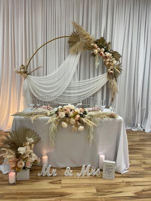 Pampas Grass Wedding Head Table