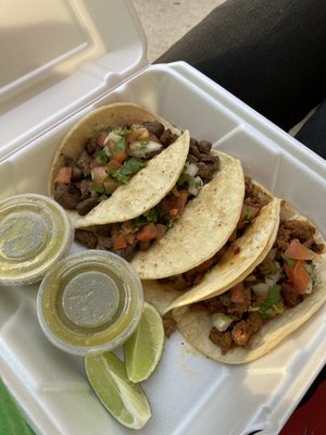 steak and al pastor tacos!