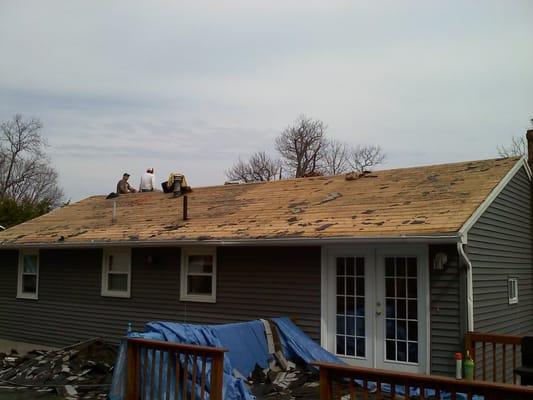 sripped roof