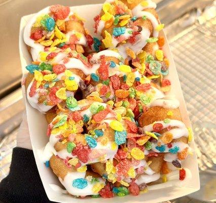 Fruity Pebbles Mini Donuts