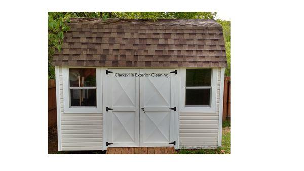 Utility shed after the cleaning. These folks were about to have there shed hauled away because another company said it couldn't be cleaned.